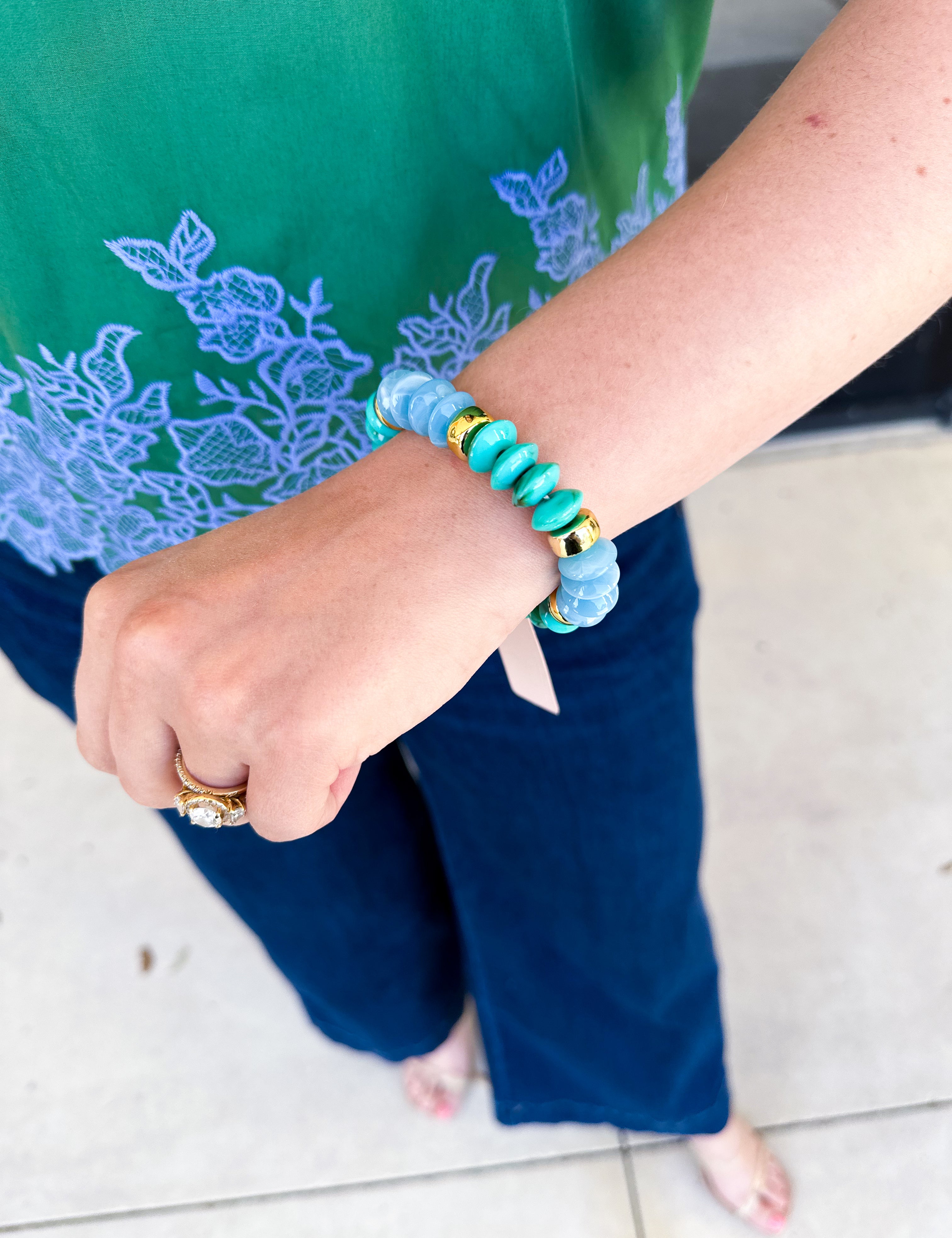 Treasure Jewels - Happy Dance Beaded Bracelet-110 Jewelry & Hair-Treasure Jewels-July & June Women's Fashion Boutique Located in San Antonio, Texas