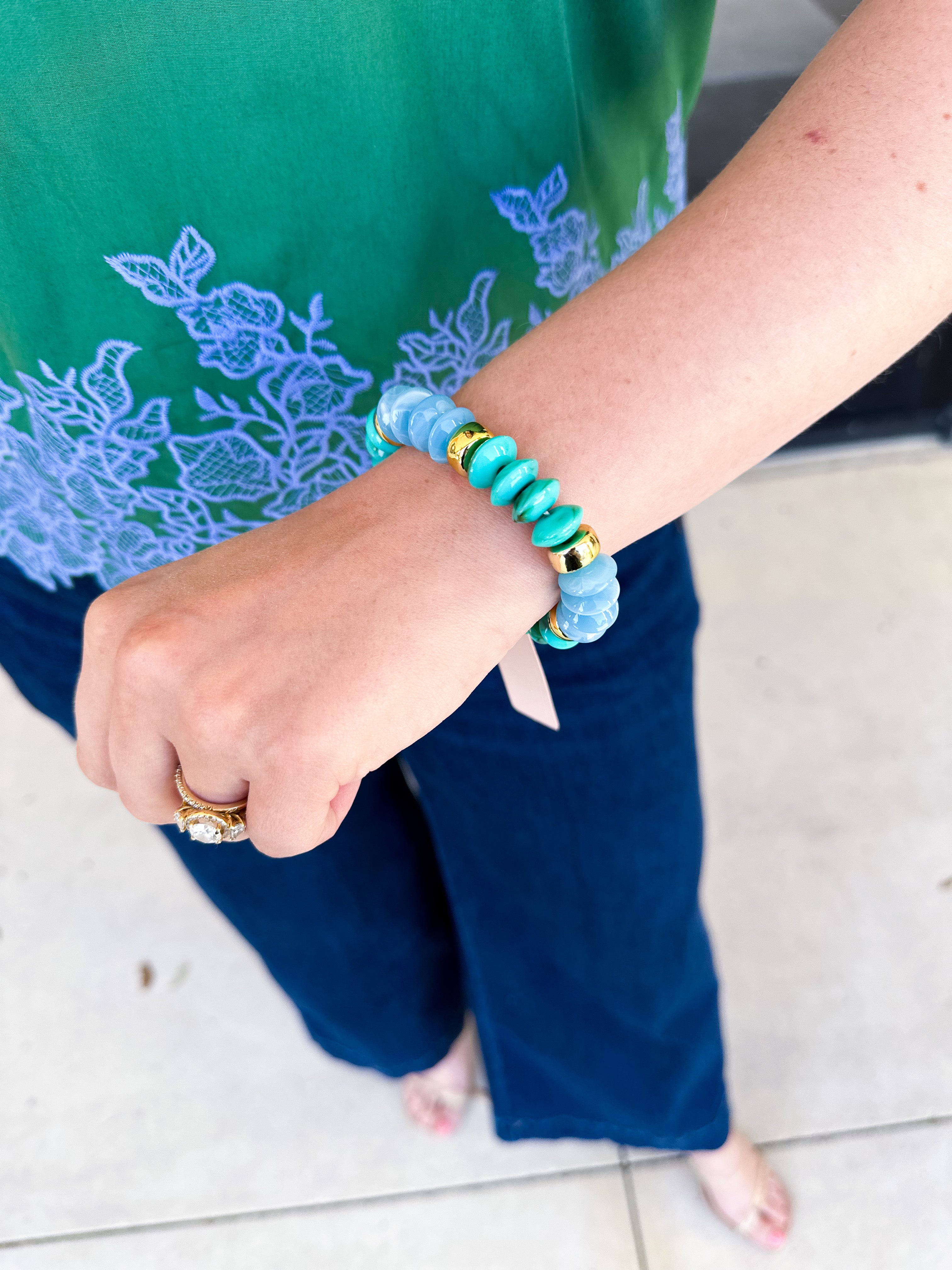 Treasure Jewels - Happy Dance Beaded Bracelet-110 Jewelry & Hair-Treasure Jewels-July & June Women's Fashion Boutique Located in San Antonio, Texas