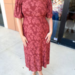 Fall Lace Midi Dress - Rose-500 Midi-POLOGRAM-July & June Women's Fashion Boutique Located in San Antonio, Texas