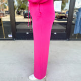 Soft Modal Lounge Pants - Fuchsia Pink-300 Athleisure/Lounge-SKIES ARE BLUE-July & June Women's Fashion Boutique Located in San Antonio, Texas