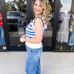 THML - Sleeveless Colorful Sweater Top-230 Sweaters/Cardis-THML-July & June Women's Fashion Boutique Located in San Antonio, Texas