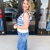 THML - Sleeveless Colorful Sweater Top-230 Sweaters/Cardis-THML-July & June Women's Fashion Boutique Located in San Antonio, Texas
