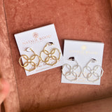 Natalie Wood - Botanic Hoop Earring - Silver-110 Jewelry & Hair-Natalie Wood-July & June Women's Fashion Boutique Located in San Antonio, Texas