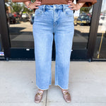 Vervet - Tummy Control High Waisted Light Wash Jeans-400 Pants-VEVERT BY FLYING MONKEY-July & June Women's Fashion Boutique Located in San Antonio, Texas