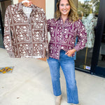 The Wrenlee Blouse - Wine-200 Fashion Blouses-POLOGRAM-July & June Women's Fashion Boutique Located in San Antonio, Texas