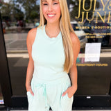 Soft Modal Tanks - Mint-210 Casual Blouses-SKIES ARE BLUE-July & June Women's Fashion Boutique Located in San Antonio, Texas