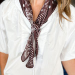 Paisley Square Scarf - Brown-130 ACCESSORIES-SHIRALEAH-July & June Women's Fashion Boutique Located in San Antonio, Texas