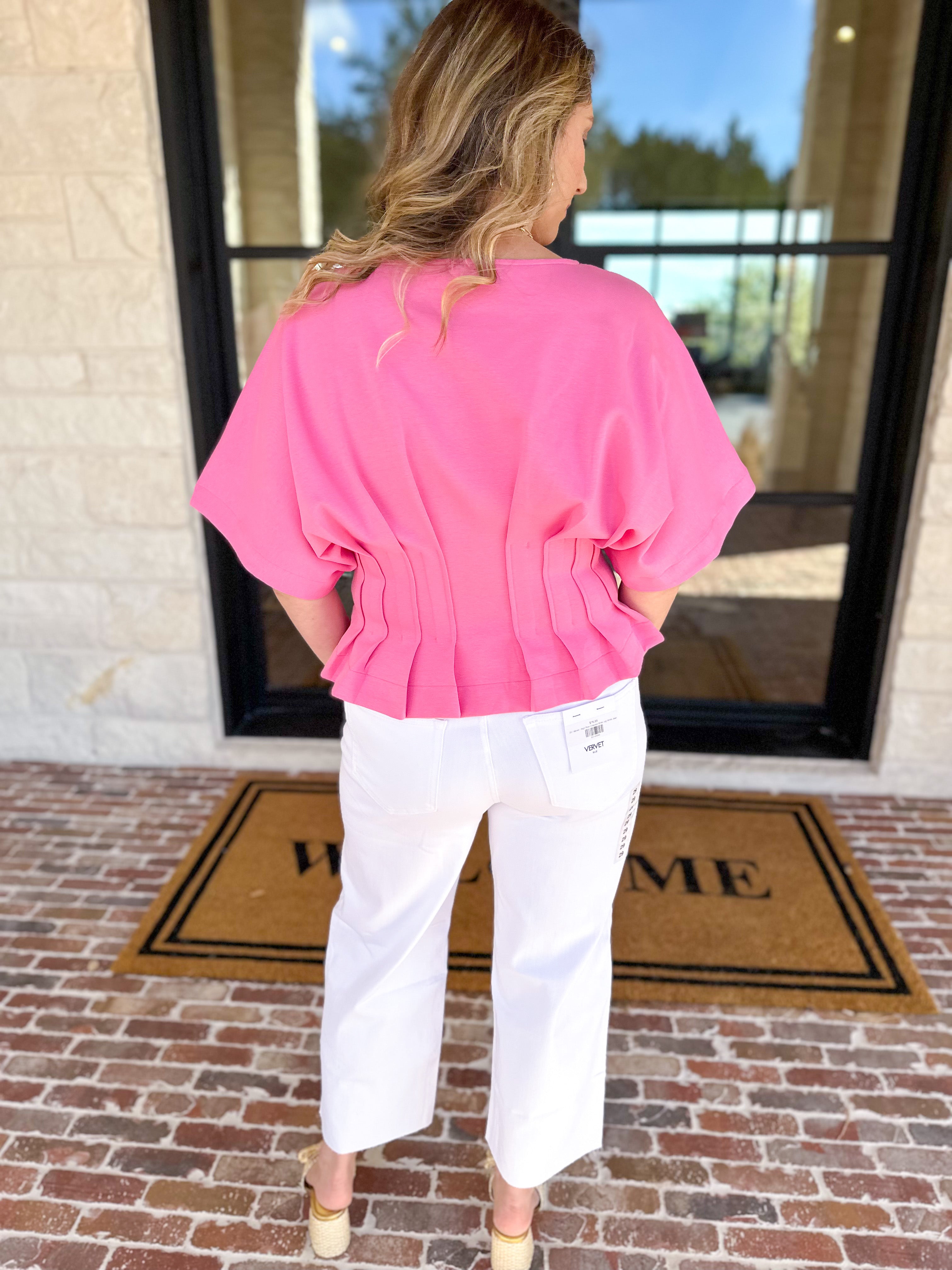 Elevated Chic Top - Pink-200 Fashion Blouses-ENTRO-July & June Women's Fashion Boutique Located in San Antonio, Texas