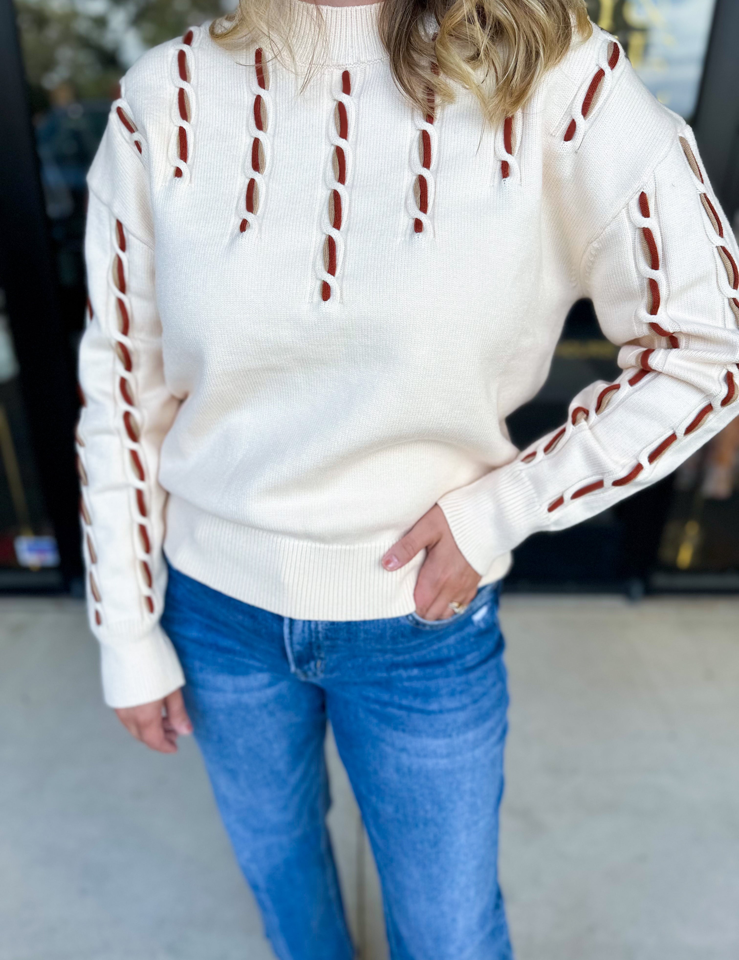 THML - Threaded Oat Sweater-230 Sweaters/Cardis-THML-July & June Women's Fashion Boutique Located in San Antonio, Texas