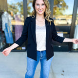 The Blair Blazer - Black-600 Outerwear-SKIES ARE BLUE-July & June Women's Fashion Boutique Located in San Antonio, Texas