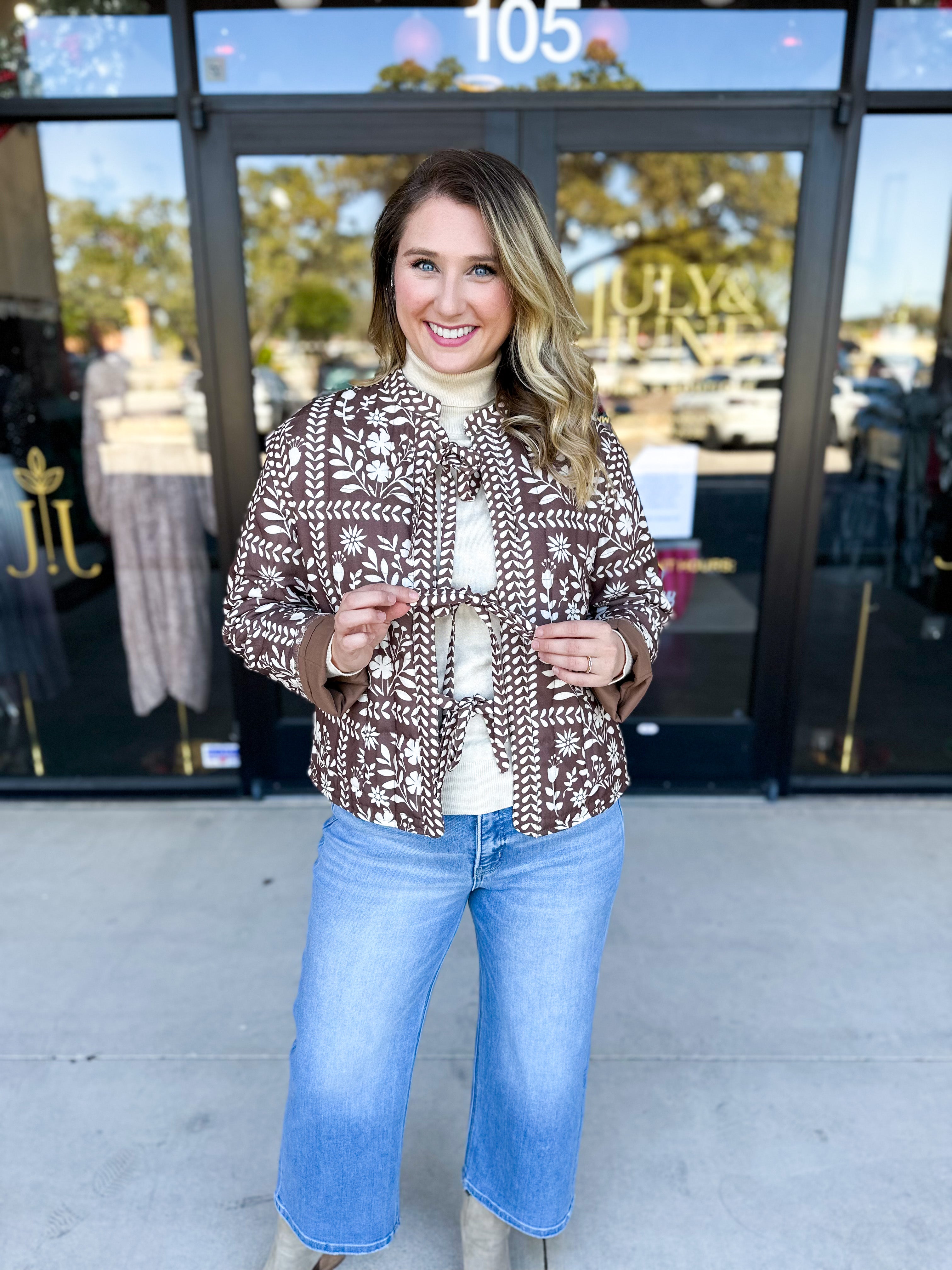 The Wrenlee Puff Jacket - Chocolate Brown-600 Outerwear-POLOGRAM-July & June Women's Fashion Boutique Located in San Antonio, Texas