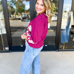 Mallory Embroidered Blouse - Magenta-200 Fashion Blouses-ABLE-July & June Women's Fashion Boutique Located in San Antonio, Texas