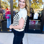 Pink Friday Doorbuster - Mock Neck Knit Sweater Top - Ivory - IN STORE-PINK FRIDAY DOORBUSTERS-BLU PEPPER-July & June Women's Fashion Boutique Located in San Antonio, Texas