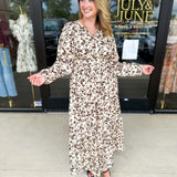Fall Days Floral Midi Dress-500 Midi-POLOGRAM-July & June Women's Fashion Boutique Located in San Antonio, Texas