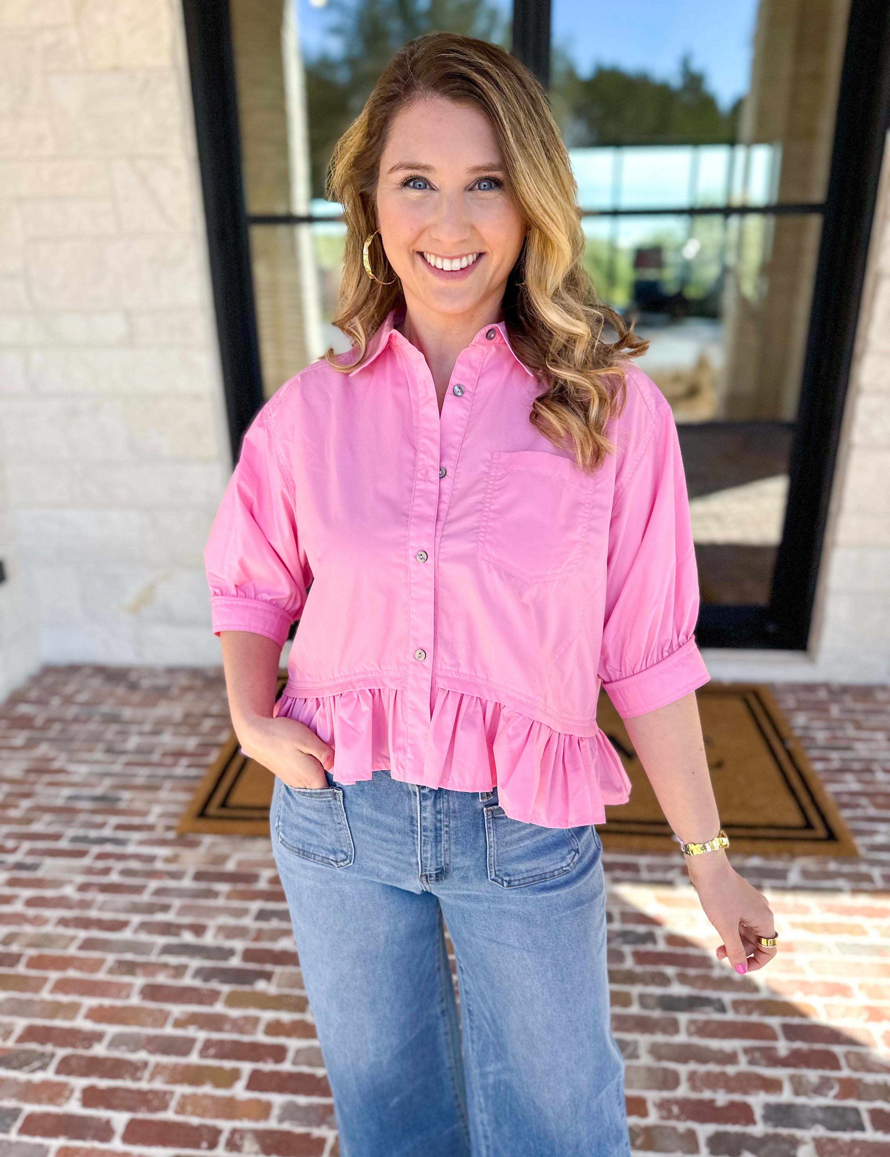 The Move with Grace Top - Pink-200 Fashion Blouses-ENTRO-July & June Women's Fashion Boutique Located in San Antonio, Texas