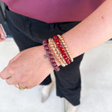 Michelle McDowell - Bracelet Set - Garnet & Gold-110 Jewelry & Hair-Michelle McDowell-July & June Women's Fashion Boutique Located in San Antonio, Texas