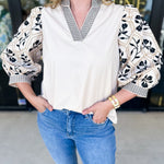 The Lucy Blouse - Ecru-200 Fashion Blouses-ENTRO-July & June Women's Fashion Boutique Located in San Antonio, Texas