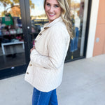 Cream Quilted Jacket-600 Outerwear-LISTICLE-July & June Women's Fashion Boutique Located in San Antonio, Texas