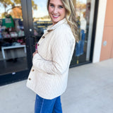 Cream Quilted Jacket-600 Outerwear-LISTICLE-July & June Women's Fashion Boutique Located in San Antonio, Texas