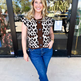 Trendy Cheetah Button Cardigan-230 Sweaters/Cardis-ENTRO-July & June Women's Fashion Boutique Located in San Antonio, Texas