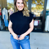 The Abigail Sweater Top - Black-230 Sweaters/Cardis-ENTRO-July & June Women's Fashion Boutique Located in San Antonio, Texas