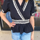 Kendra Blouse-200 Fashion Blouses-ENTRO-July & June Women's Fashion Boutique Located in San Antonio, Texas