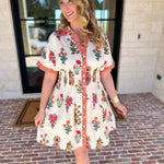 THML - The Elle Floral Mini Dress-510 Mini-THML-July & June Women's Fashion Boutique Located in San Antonio, Texas