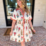 THML - The Elle Floral Mini Dress-510 Mini-THML-July & June Women's Fashion Boutique Located in San Antonio, Texas