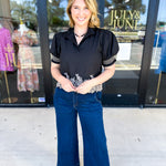 The Olivia Blouse - Black-200 Fashion Blouses-ENTRO-July & June Women's Fashion Boutique Located in San Antonio, Texas