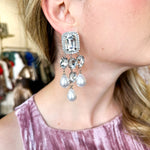 Treasure Jewels - Meant to Shine Statement Earrings - Clear-110 Jewelry & Hair-Treasure Jewels-July & June Women's Fashion Boutique Located in San Antonio, Texas