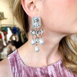 Treasure Jewels - Meant to Shine Statement Earrings - Clear-110 Jewelry & Hair-Treasure Jewels-July & June Women's Fashion Boutique Located in San Antonio, Texas