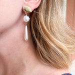Natalie Wood - Carolina Statement Earrings in Pearl-110 Jewelry & Hair-Natalie Wood-July & June Women's Fashion Boutique Located in San Antonio, Texas