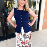 The Sophie Vest - Navy-600 Outerwear-SKIES ARE BLUE-July & June Women's Fashion Boutique Located in San Antonio, Texas