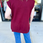 The Abigail Sweater Top - Burgundy-230 Sweaters/Cardis-ENTRO-July & June Women's Fashion Boutique Located in San Antonio, Texas