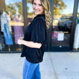 Back To Work Blouse - Black-200 Fashion Blouses-JODIFL-July & June Women's Fashion Boutique Located in San Antonio, Texas