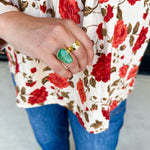 Easton Elle - Irregular Green Ring-110 Jewelry & Hair-Easton Elle-July & June Women's Fashion Boutique Located in San Antonio, Texas
