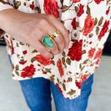 Easton Elle - Irregular Green Ring-110 Jewelry & Hair-Easton Elle-July & June Women's Fashion Boutique Located in San Antonio, Texas