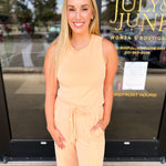 Soft Modal Tanks - Peach-210 Casual Blouses-SKIES ARE BLUE-July & June Women's Fashion Boutique Located in San Antonio, Texas