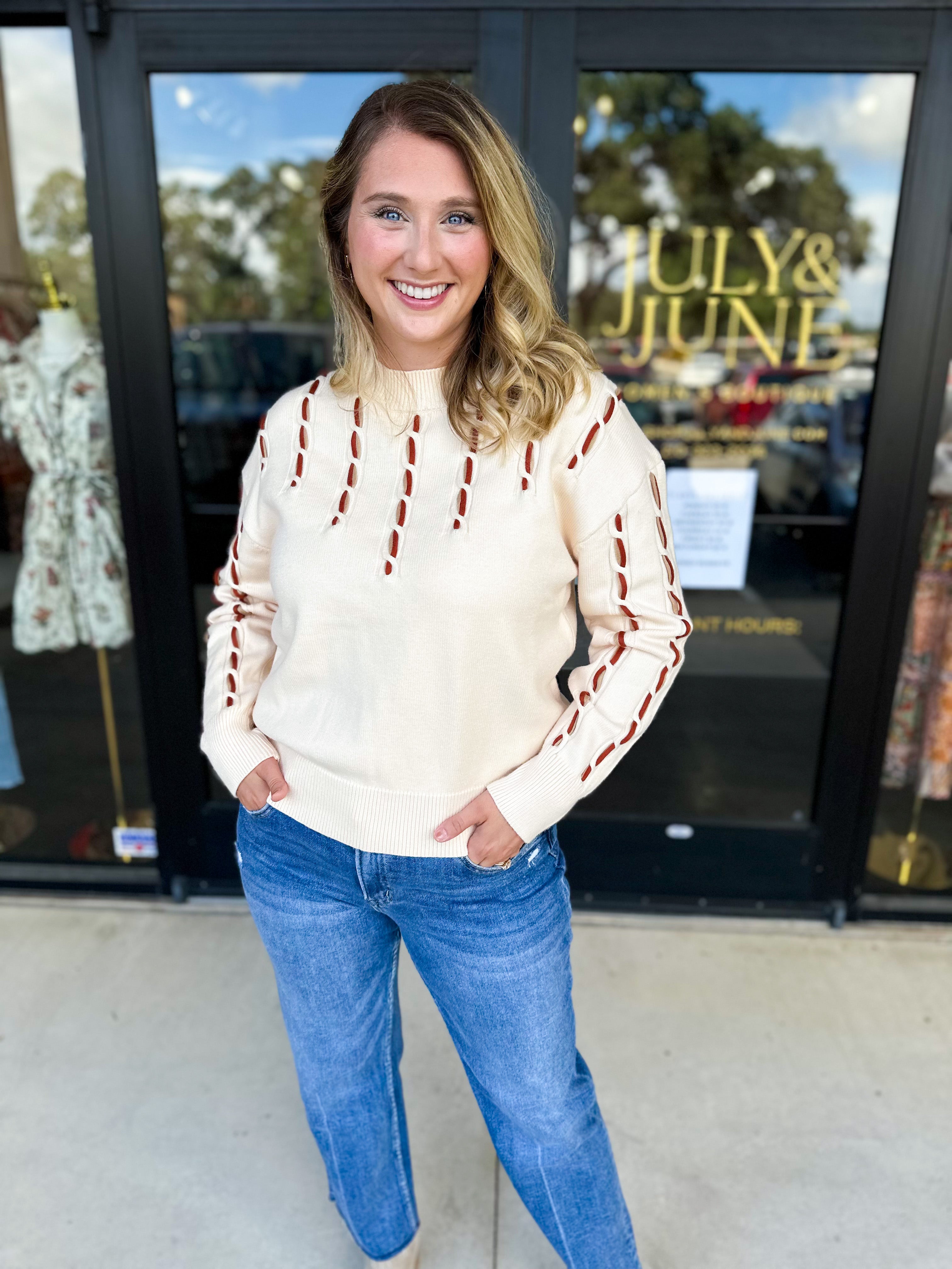 THML - Threaded Oat Sweater-230 Sweaters/Cardis-THML-July & June Women's Fashion Boutique Located in San Antonio, Texas