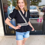 Kendra Blouse-200 Fashion Blouses-ENTRO-July & June Women's Fashion Boutique Located in San Antonio, Texas