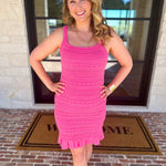 Current Air - The Cabo Mini Dress - Bubblegum Pink-510 Mini-CURRENT AIR CLOTHING-July & June Women's Fashion Boutique Located in San Antonio, Texas