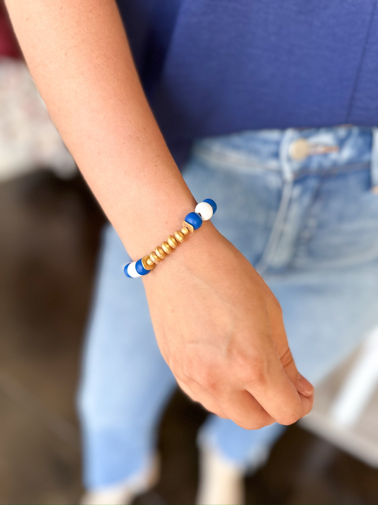 Michelle McDowell - Myles Bracelet - Blue & White-110 Jewelry & Hair-Michelle McDowell-July & June Women's Fashion Boutique Located in San Antonio, Texas