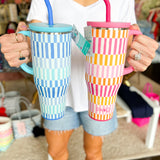 SWIG - Sherbet Stripe Mega Mug (40oz.)-140 Gifts + Home-SWIG-July & June Women's Fashion Boutique Located in San Antonio, Texas