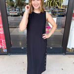 Casual Chic Midi Dress - Black-500 Midi-ENTRO-July & June Women's Fashion Boutique Located in San Antonio, Texas