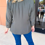 The Blair Blazer - Olive-600 Outerwear-SKIES ARE BLUE-July & June Women's Fashion Boutique Located in San Antonio, Texas
