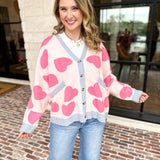 Playful Heart Cardigan-230 Sweaters/Cardis-SWEET LOVELY BY JEN-July & June Women's Fashion Boutique Located in San Antonio, Texas