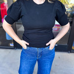 Pink Friday Doorbuster - Chic Short Sleeve Sweater Top - Black - ONLINE-PINK FRIDAY DOORBUSTERS-ZENANA-July & June Women's Fashion Boutique Located in San Antonio, Texas