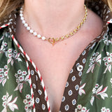Easton Elle - Pearl & Loop Necklace-110 Jewelry & Hair-Easton Elle-July & June Women's Fashion Boutique Located in San Antonio, Texas
