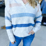 Casual Collared Sweater-230 Sweaters/Cardis-FATE-July & June Women's Fashion Boutique Located in San Antonio, Texas