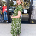 The Kailey Midi Dress - Olive-500 Midi-ENTRO-July & June Women's Fashion Boutique Located in San Antonio, Texas
